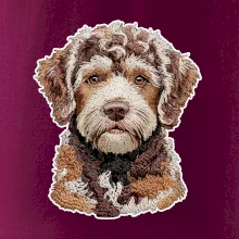 Lagotto romagnolo vyšívaná hlava na prsu