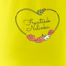 Tričko se jmény dětí - srdce na prsu