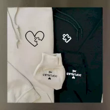 Párova mikina - srdce puzzle doplňuješ mě