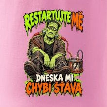 Vybitý Frankenstein s kabely od autobaterie