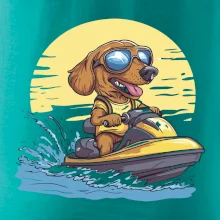 Jezevčík na vodním skútru