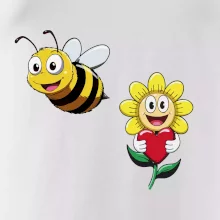 Parové triko - Včela a květina