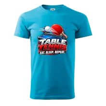 Stolní tenis pálka a míček eat sleep repeat