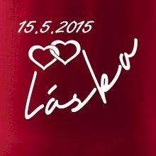 Mikina láska s datumem na rukávu