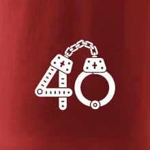 Narozeninové tričko pro policajta - pouta 40