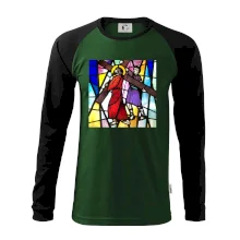 Vitráž - Ježíš a kříž