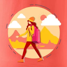 Barevný párový motiv na hory