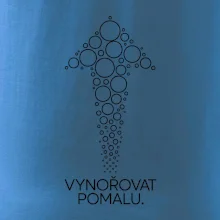 Vynořovat pomalu šipka vzhůru vytvořená z potápěčských bublinek
