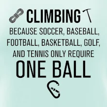 Climbing beacause one ball