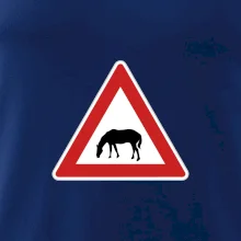 Dopravní značka - Pozor pasoucí se kůň