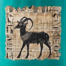 Egyptské hieroglyfy koza