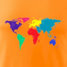 Světové kontinenty bez názvů - barevné