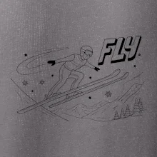 Skokan na lyžích černý obrázek FLY