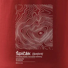 Špičák - vrstevnice v obdélníku