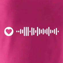 Zamilovaný Spotify kód na prsu