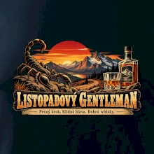 Listopadový gentleman whisky a horský západ slunce