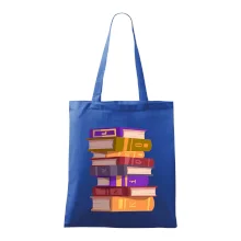 Knihomol stojící knihy