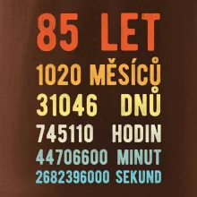 Narozeniny 85 přepočet času