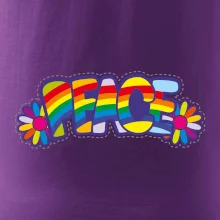 Peace nápis duhový