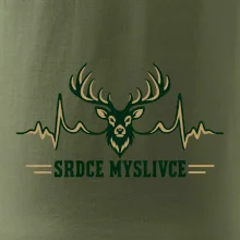 Srdce myslivce jelen a tepová křivka