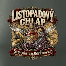 Listopadový chlap rum a ostrý štír