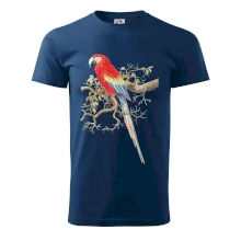 Papoušek na listnatém stromě