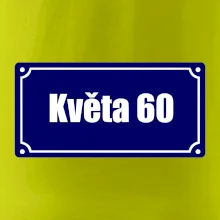Jméno a věk - uliční cedule - modrá