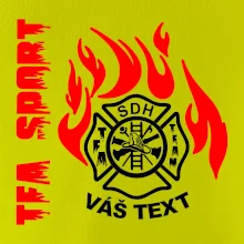 TFA Sport SDH (červený oheň) - Vlastní nápis