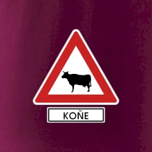 Dopravní značka - Pozor koně / kráva