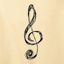 Houslový klíč kreslený