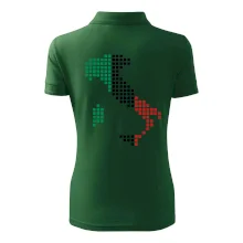 Itálie obrys vlajka