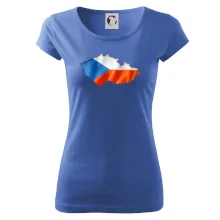 Česká vlajka v obrysu republiky