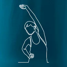 Protahující se žena jedním tahem