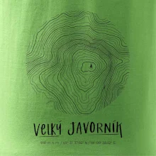 Velký Javorník - vrstevnice v kruhu