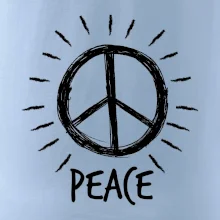 Peace symbol černobílý