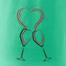 Víno je láska - srdíčka
