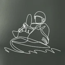 Kajak na vodě jedním tahem