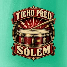 Ticho před sólem - vintage bubenický emblém