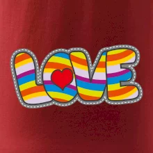 Love nápis duhový