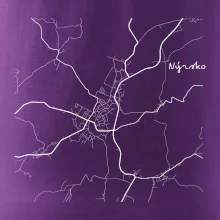 Černobílá mapa Nýrsko  340 22