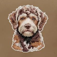 Lagotto romagnolo vyšívaná hlava na prsu