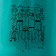 Motor Škoda/ VW 1.9L  TDI ze předu