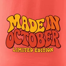 Made in october limited edition retro vlnité písmo