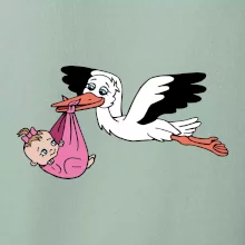 Čáp a miminko - holka (Hana-creative)