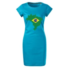 Brazílie vlajka v mapě