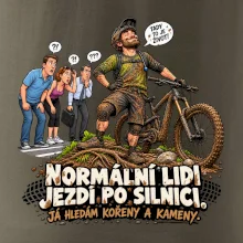 Normální lidi jezdí po silnici cyklistický humor