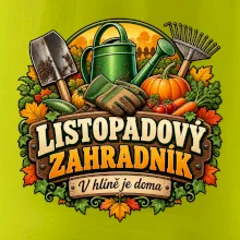 Listopadový zahradník v hlíně je doma