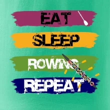 Eat sleep rowing repeat barevné