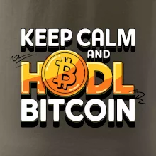 3D nápis Keep Calm and HODL Bitcoin