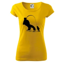 Rybář tahající rybu